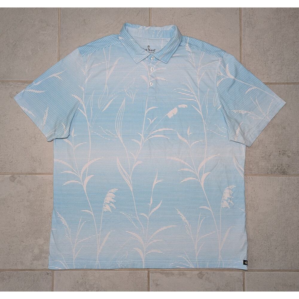 Nat Nast Men's XXL Luxury Originals Short Sleeve Lightweight Floral Polo Shirt